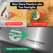 Tavola da taglio in titanio puro al 100% — Titania Eterna®