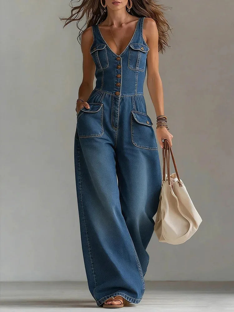 Beatrice | Tuta denim elegante