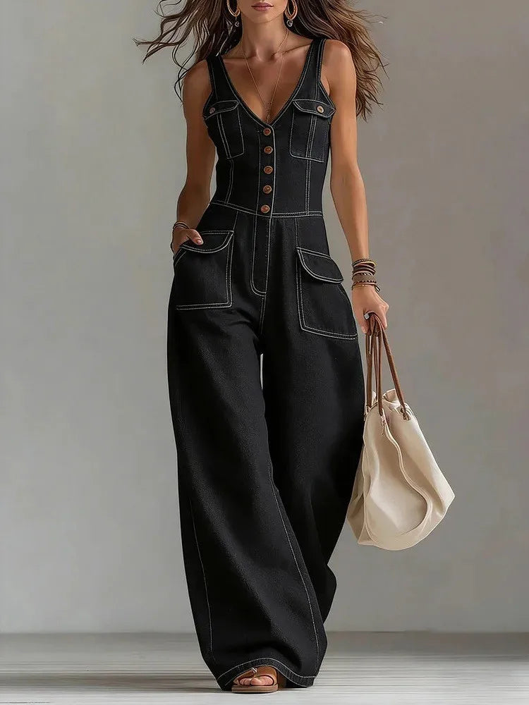 Beatrice | Tuta denim elegante